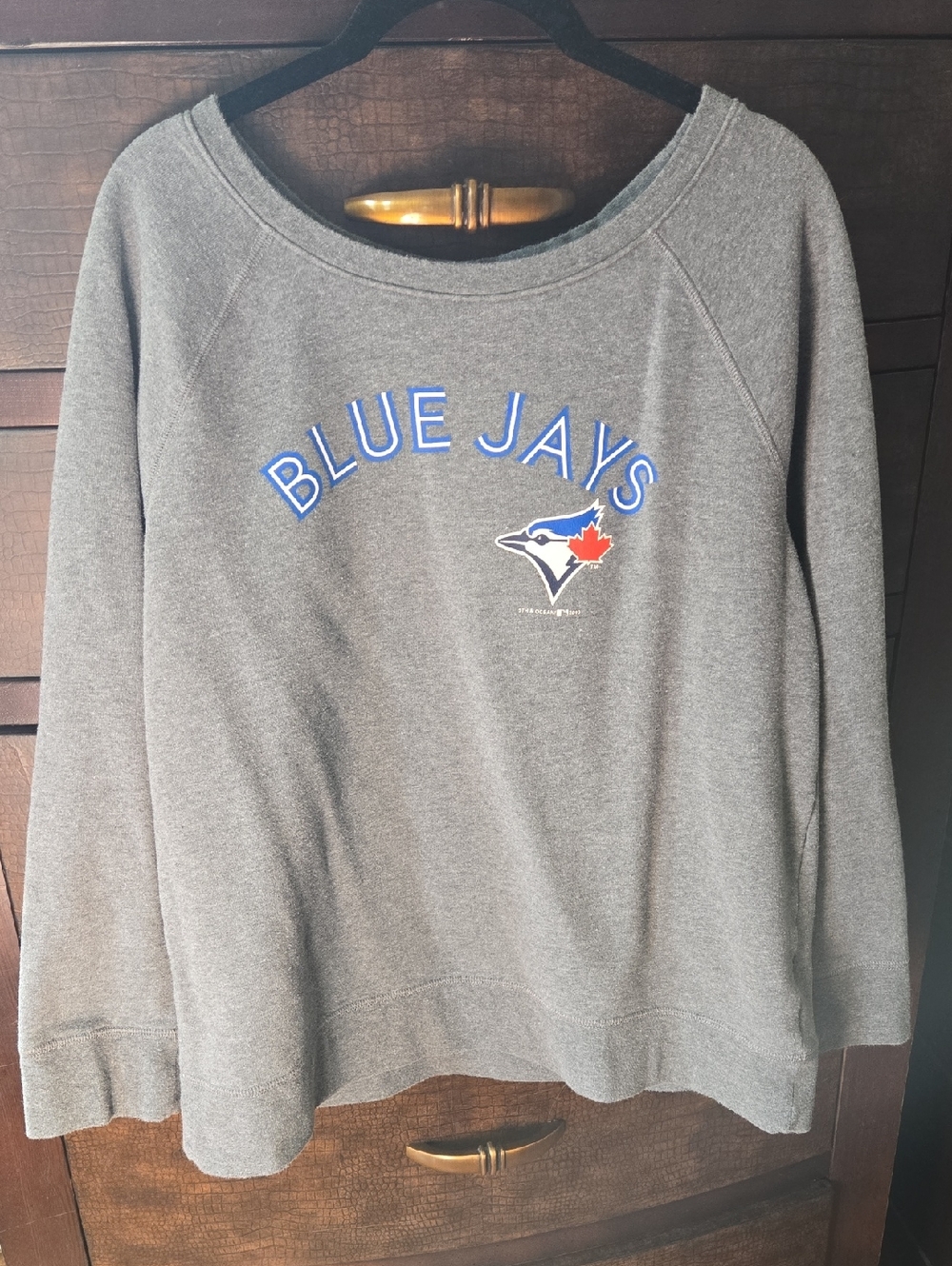 5th & Ocean Gray Sweatshirt with Blue Lettering
